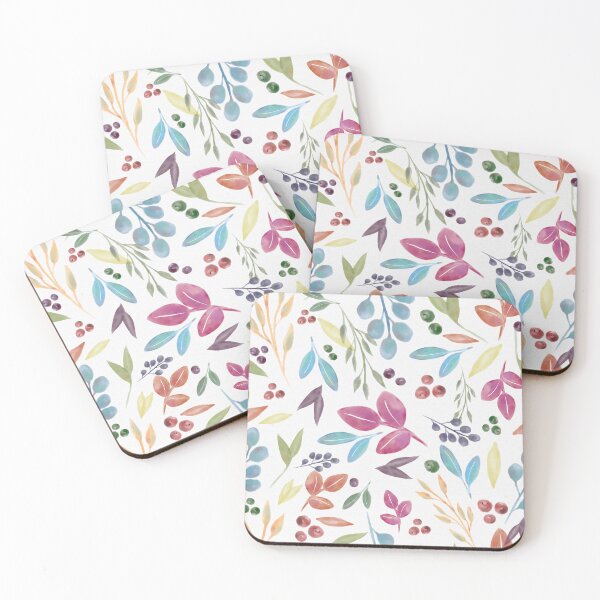 Item preview, Colorful Watercolor Leaves Pattern designed and sold by NaliniLe.