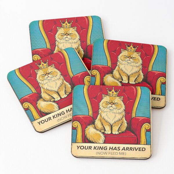 Item preview, Grumpy Cat King On Throne Funny Pop Art designed and sold by GraphyLab.