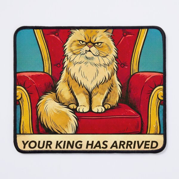 Item preview, Grumpy Cat King On Throne Funny Pop Art designed and sold by GraphyLab.