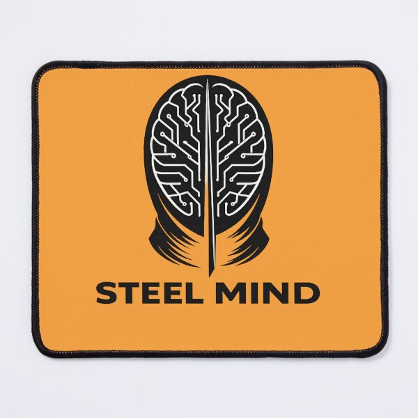 Item preview, Steel Mind – Fencing Mask Brain Circuit Minimal Emblem designed and sold by ChillCharmStudio.