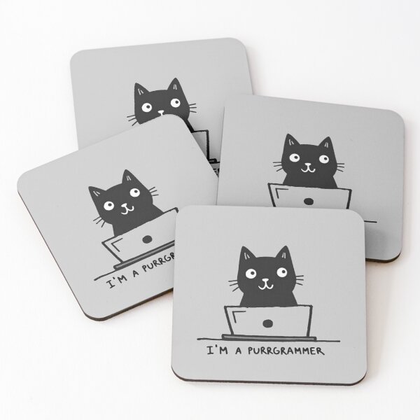 Item preview, I’m a Purrgrammer Minimal Cat Design designed and sold by TinyJoy Studio.
