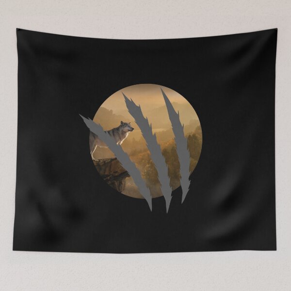Item preview, Gray Wolf And Mountain designed and sold by JokeAndStyle.