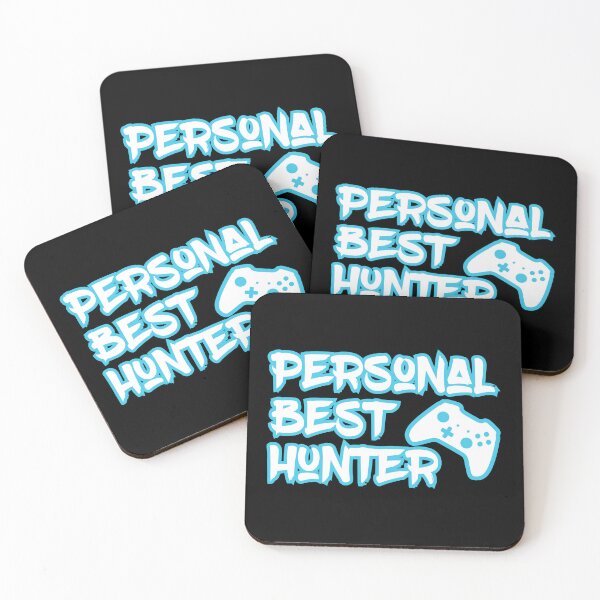 Item preview, Personal Best Hunter – Icy Blue Gamer Quote Design designed and sold by PHRASEandSTYLE.
