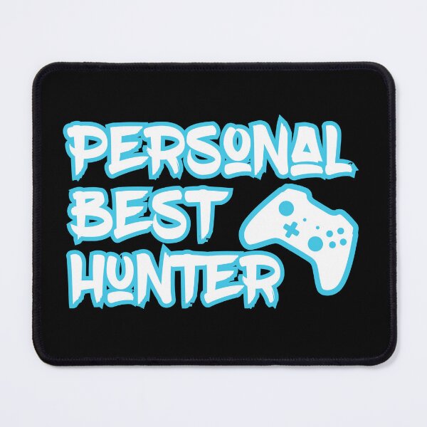 Item preview, Personal Best Hunter – Icy Blue Gamer Quote Design designed and sold by PHRASEandSTYLE.