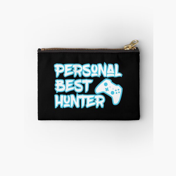 Item preview, Personal Best Hunter – Icy Blue Gamer Quote Design designed and sold by PHRASEandSTYLE.