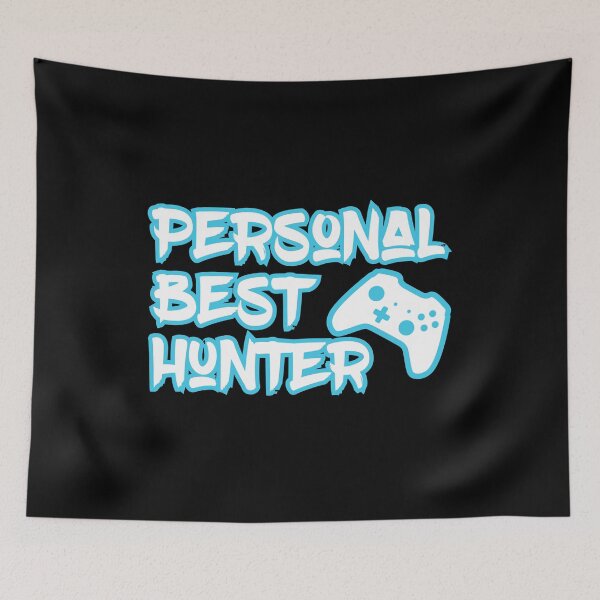 Item preview, Personal Best Hunter – Icy Blue Gamer Quote Design designed and sold by PHRASEandSTYLE.