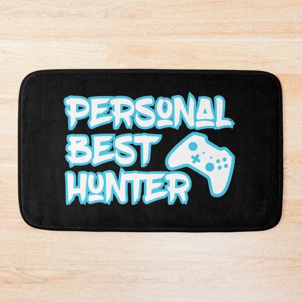 Item preview, Personal Best Hunter – Icy Blue Gamer Quote Design designed and sold by PHRASEandSTYLE.