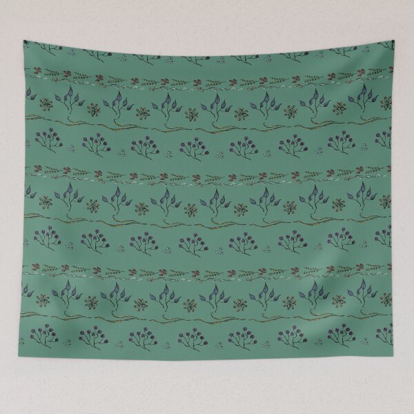 Item preview, Flowers Pattern Teal Background designed and sold by NaliniLe.