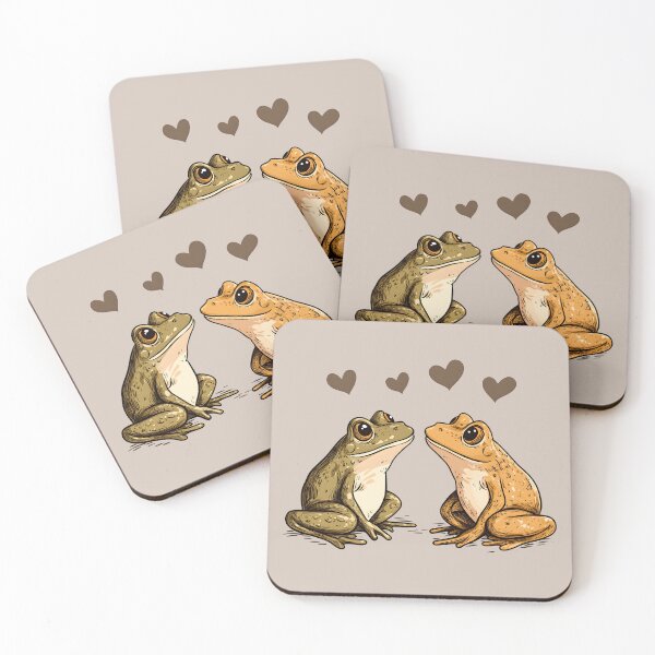 Item preview, Frog №46 Two Frogs in Love with Floating Hearts designed and sold by SyberGen.