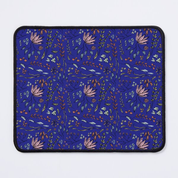 Item preview, Flowers Repaeat Seamless Pattern on Blue Background designed and sold by NaliniLe.