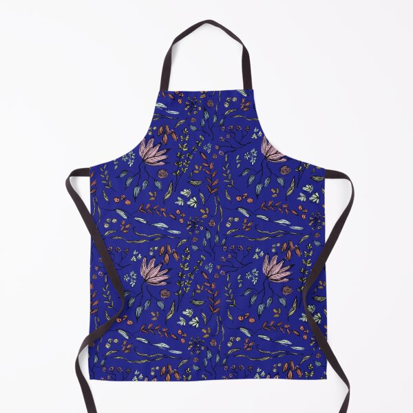 Item preview, Flowers Repaeat Seamless Pattern on Blue Background designed and sold by NaliniLe.