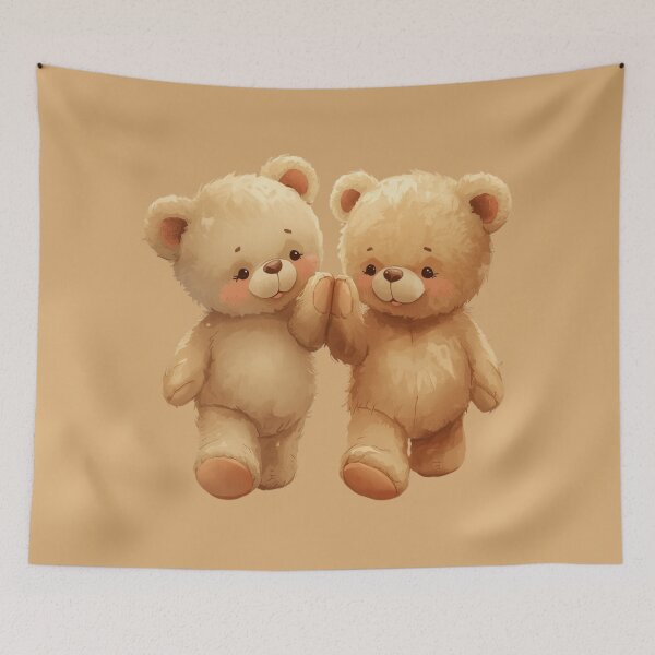 Item preview, Cute Teddy Bears Holding Paws - Valentine's Day Collection designed and sold by soletstudio.