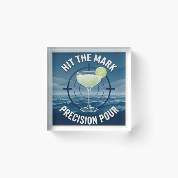 Item preview, Vintage Naval Propaganda Cocktail Poster "Hit The Mark - Precision Pour" designed and sold by Cozy-Old-Pub.