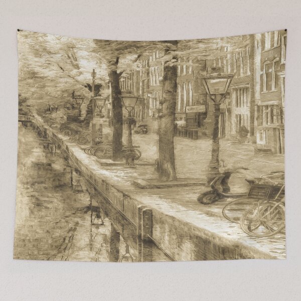 Item preview, Serene Canal In Sepia Tones designed and sold by Londonimages.