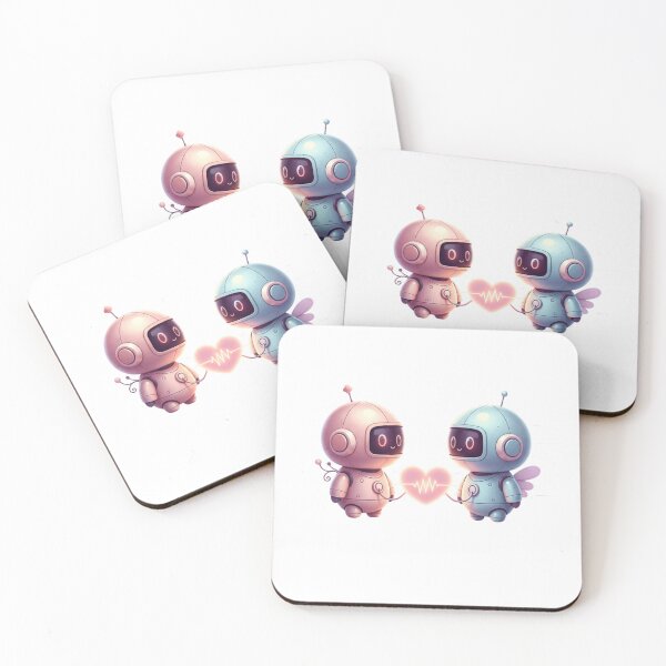 Item preview, Love Bots – Powered by Love Cute Robot Valentine Design designed and sold by LaurannaDesign.