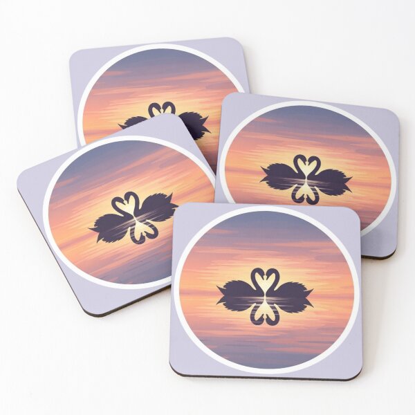Item preview, Silhouette of Two Swans at Sunset - Elegant Love Reflection Art | Romantic and Serene Design designed and sold by soletstudio.