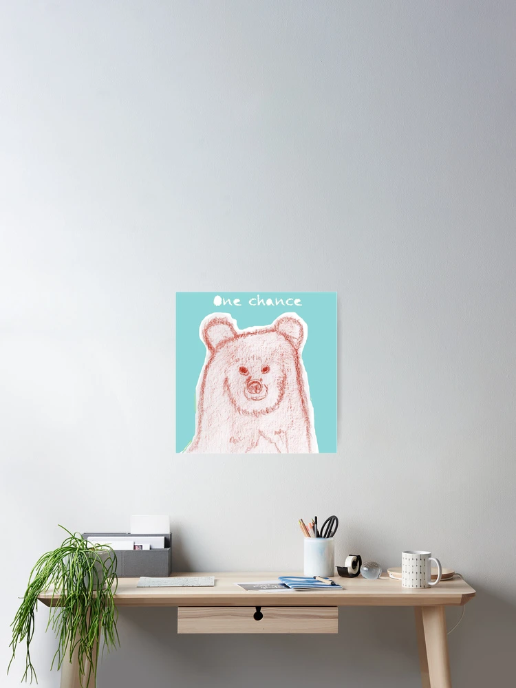 Thumbnail 2 of 3, Poster, bear/blue designed and sold by YA sisters.