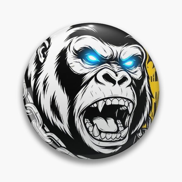 Item preview, Urban Graffiti Gorilla with Glowing Eyes designed and sold by AwesomeBeyondLimits.