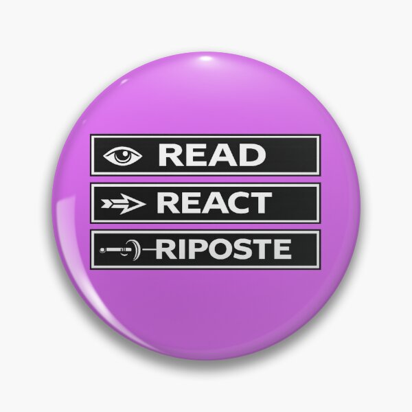 Item preview, Read. React. Riposte. – Fencing Mindset Minimal Panels designed and sold by ChillCharmStudio.