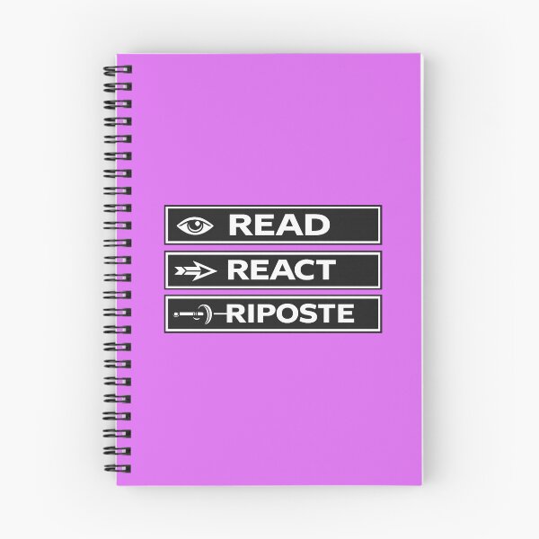 Item preview, Read. React. Riposte. – Fencing Mindset Minimal Panels designed and sold by ChillCharmStudio.