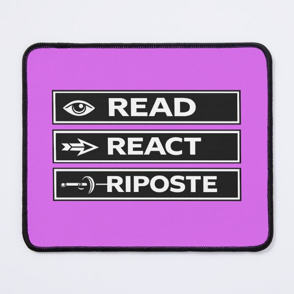 Item preview, Read. React. Riposte. – Fencing Mindset Minimal Panels designed and sold by ChillCharmStudio.