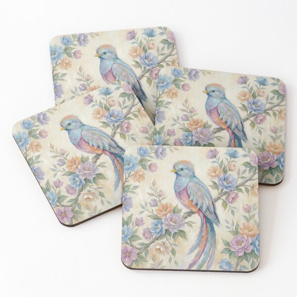 Item preview, Colorful Bird on a Flowering Branch designed and sold by Celedrine-art.