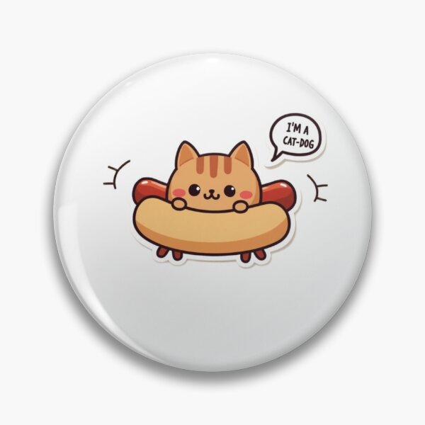 Item preview, I’m a Cat-Dog – Cute Hotdog Cat Sticker designed and sold by TinyJoy Studio.