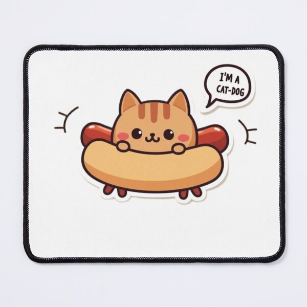 Item preview, I’m a Cat-Dog – Cute Hotdog Cat Sticker designed and sold by TinyJoy Studio.