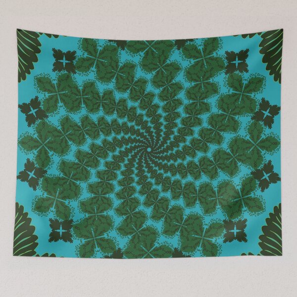 Item preview, Airy Green Leaf Mandala Flow designed and sold by OIL Pattern Design .