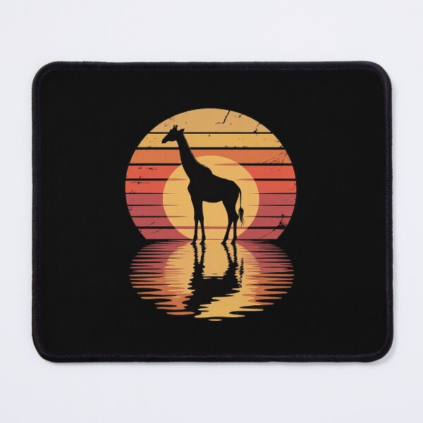 Item preview, Giraffe sunset 70s Giraffe designed and sold by DigitaldeligArt.