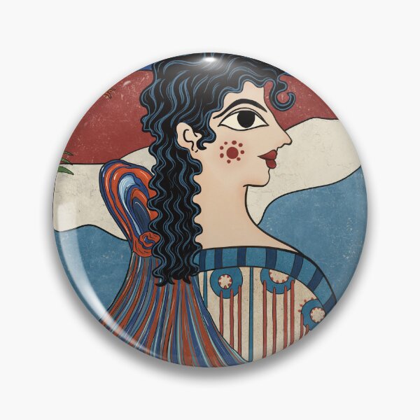 Item preview, La Parisienne - Minoan Fresco Illustration designed and sold by Ancient-Tales.