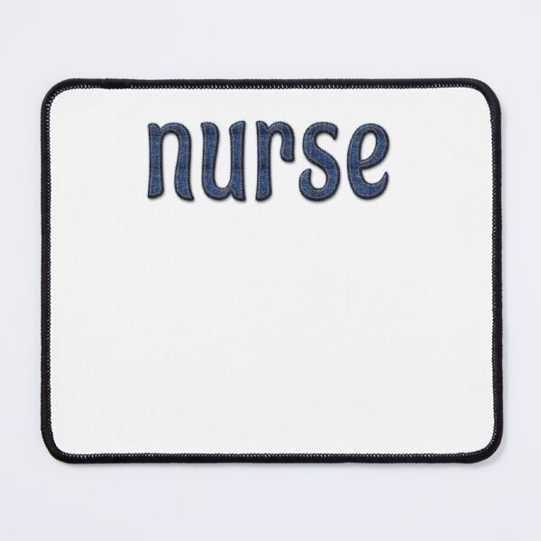 Item preview, Nurse Faux Denim Typography Design designed and sold by KatBeeTee.
