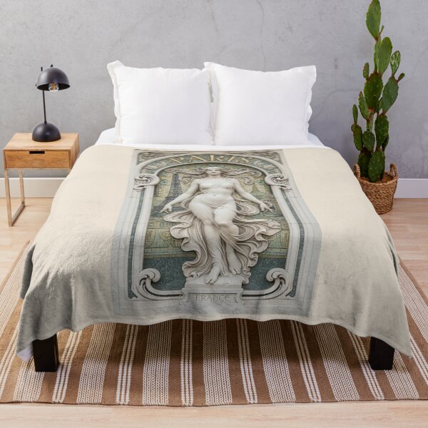 Item preview, Paris Art Nouveau Allegory - Vintage French Mosaic Wall Art designed and sold by FrancophileFun.
