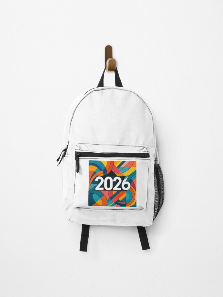 Thumbnail 1 of 3, Backpack, 2026 – Colorful Geometric Abstract | Modern Design designed and sold by Rafcioo.