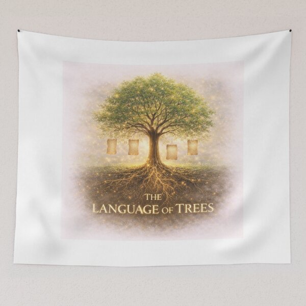 Item preview, The Language of Trees – Rooted Wisdom Nature Word Art designed and sold by GeoWild Designs.