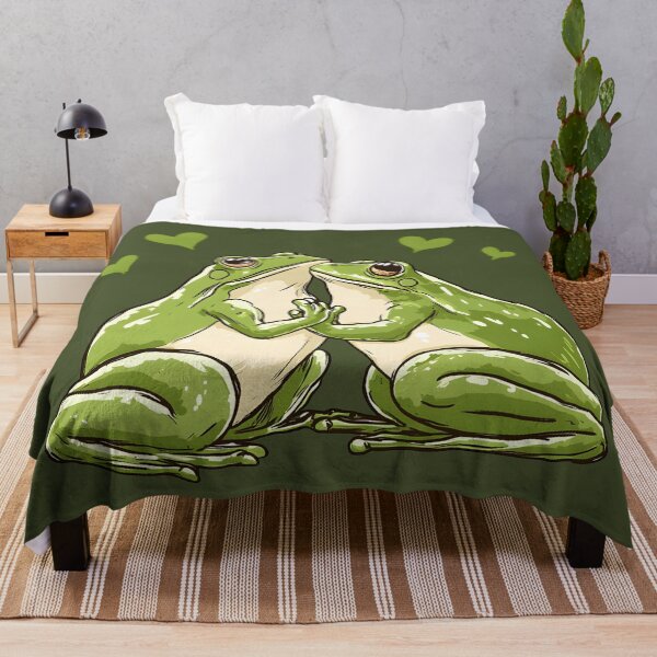Item preview, Frog №51 Green Frog Couple with Hearts Illustration designed and sold by SyberGen.