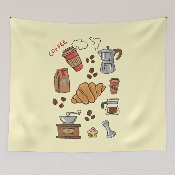 Item preview, Coffee Lover Doodle - Coffee illustration designed and sold by ZuriRetroPrints.