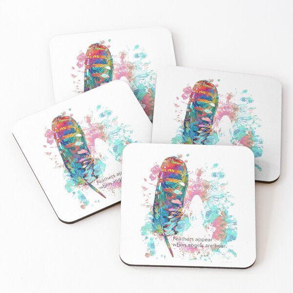 Item preview, Colorful Feather Angels Appear Art by Sharon Cummings designed and sold by Sharon Cummings Art.