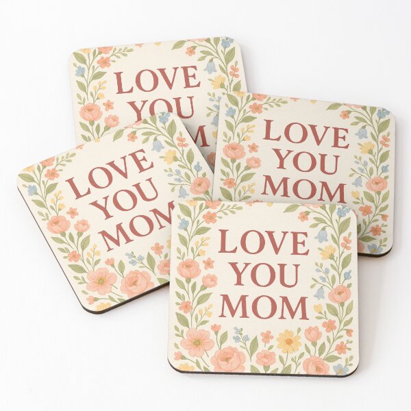 Item preview, Love You Mom Mother's Day Vintage Watercolor Flowers Gift for Mom designed and sold by Lyvion design.