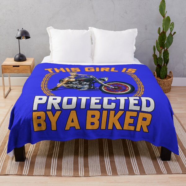 Item preview, This Girl Is Protected By A Biker Motorcycle Art Design designed and sold by fantasticdesign.