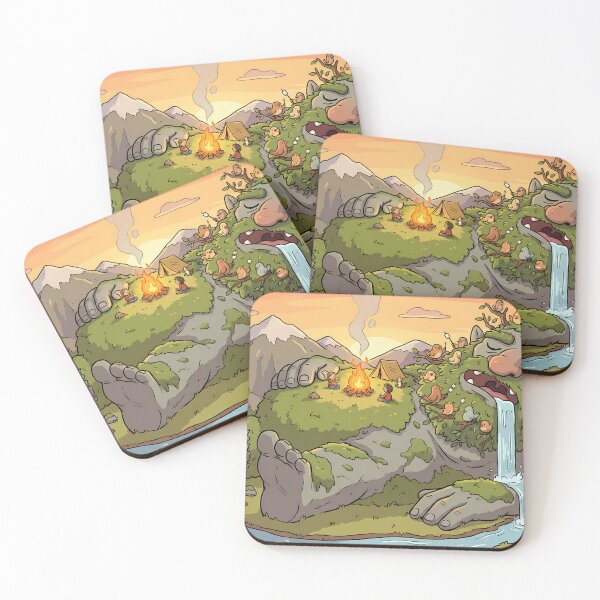 Item preview, Cute Sleeping Mountain Giant Illustration designed and sold by satyamgawali.