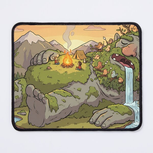Item preview, Cute Sleeping Mountain Giant Illustration designed and sold by satyamgawali.