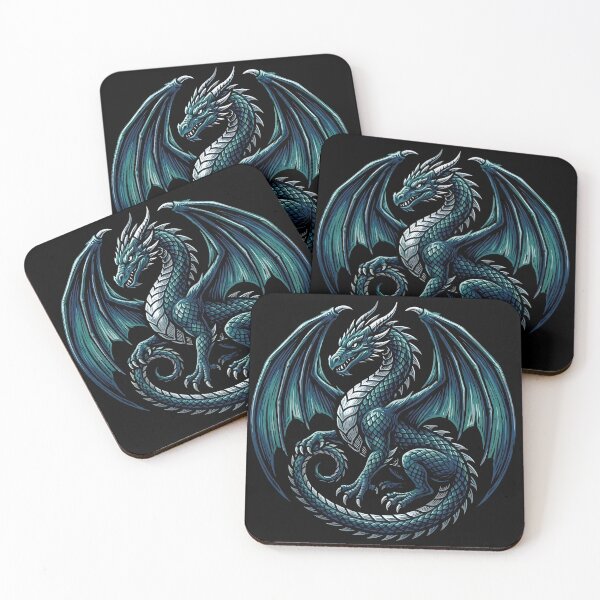 Item preview, Simple blue-green dragon design  designed and sold by adriansmith31.