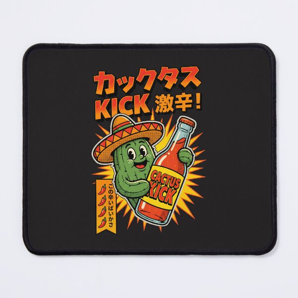 Item preview, Cactus Kick: Vintage Retro Hot Sauce Mascot designed and sold by AwesomeBeyondLimits.