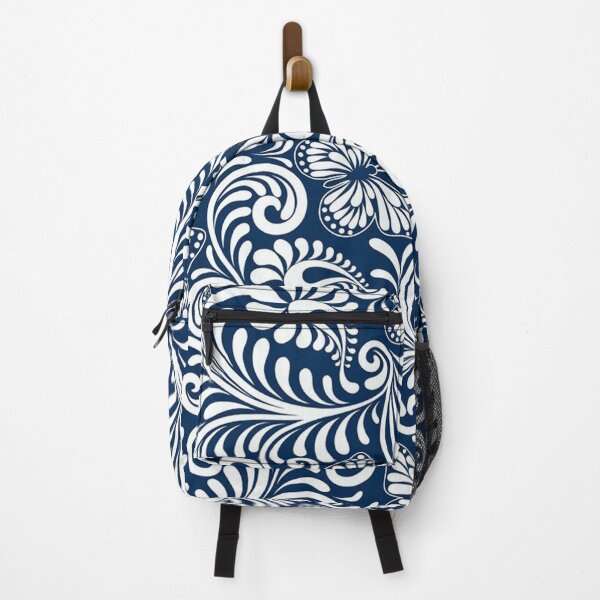 Item preview, Blue & White Butterfly Luxury Floral Pattern designed and sold by Ash Designs.
