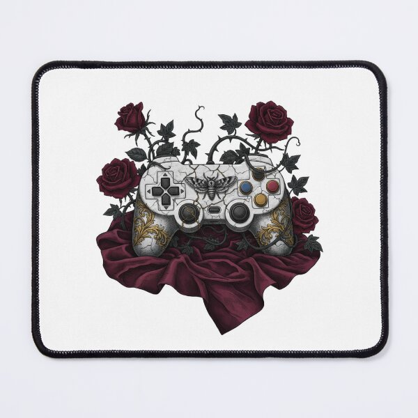 Item preview, Baroque Gamer Gothic Flower Aesthetic Controller Sticker designed and sold by ViviByPaula.
