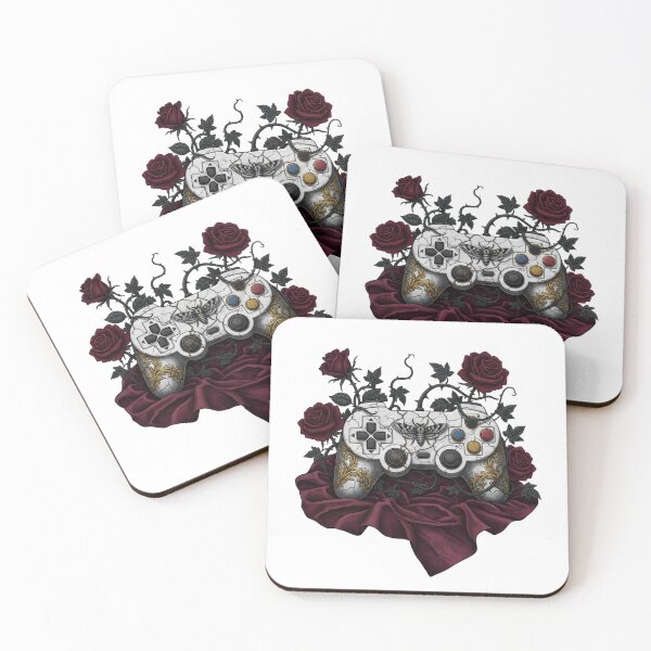 Item preview, Baroque Gamer Gothic Flower Aesthetic Controller Sticker designed and sold by ViviByPaula.