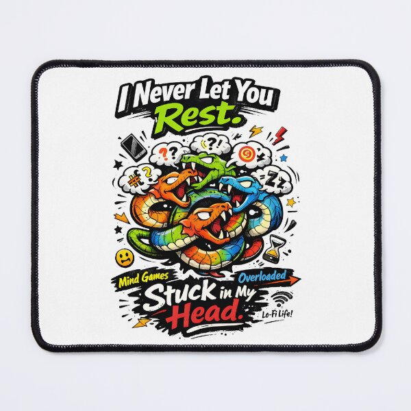 Item preview, The Overthinking Hydra - Stuck In My Head Mental Health Streetwear - Retro Comic Graffiti Art by Vivaan Studio designed and sold by Vivaan Studio.