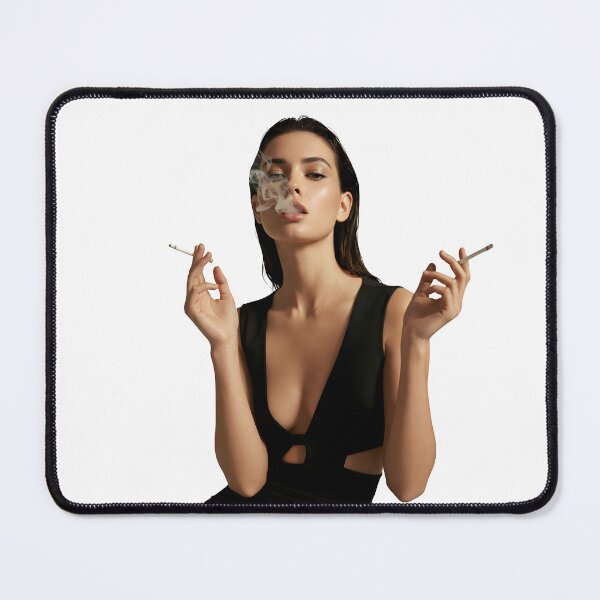 Item preview, Elegante mujer fatal fumando en vestido negro estético. designed and sold by Spark2Seduction.