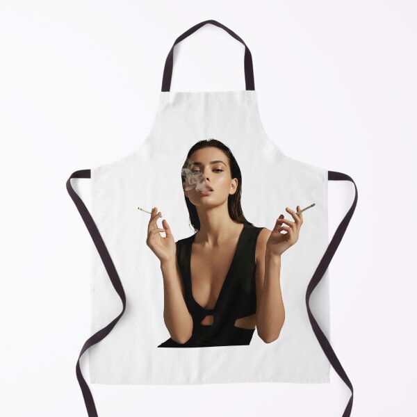 Item preview, Chic Femme Fatale Smoking In Black Dress Aesthetic. designed and sold by Spark2Seduction.